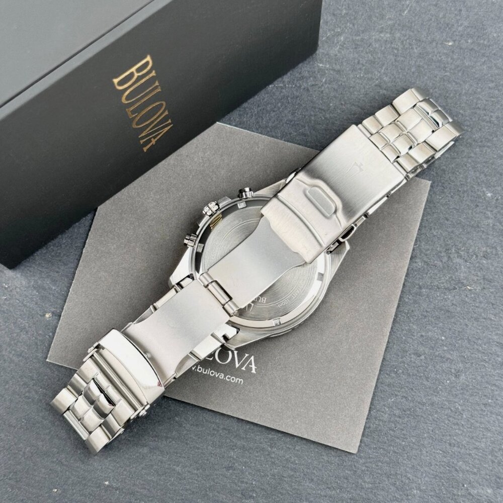 Bulova Marine Star 41.5MM Silver Dial Quartz Men's Watch - Picture 6 of 8